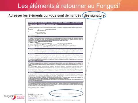 comment obtenir financement fongecif