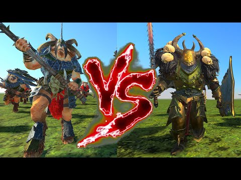 Bestigor Herd VS Aspiring Champions. Total War Warhammer 3
