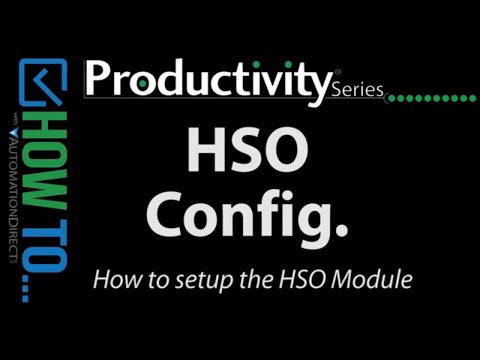 Productivity Series PLCs Motion Control - Setup High Speed Output Module from AutomationDirect