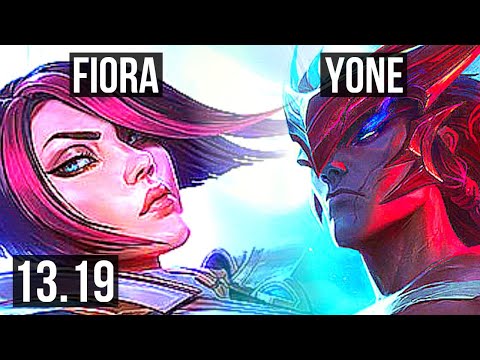 FIORA vs YONE (TOP) | 8 solo kills, 14/2/3, Legendary, 500+ games | NA Master | 13.19