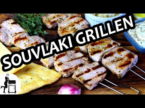 Souvlaki grillen - Rezept für die griechischen Grillspieße