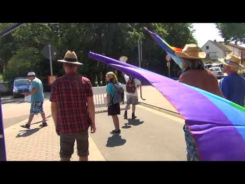 Stopp Ramstein 2018 Appellierung an das Gewissen der Polizei