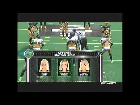 Angela Rypien LFL (Lingerie Football) debut highlights - 2 TD passes
