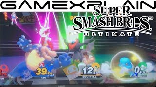Super Smash Bros. Ultimate Gameplay - Bowser, Ryu, Pokémon Trainer, & Pikachu on Boxing Ring