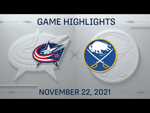 NHL Highlights | Blue Jackets vs. Sabres - Nov 22, 2021