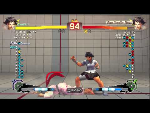 SSF4 AE Ver. 2012: FAXgimoto [Makoto] vs. spring927 [Makoto] - PSN Ranked Match