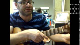 How to play One Step Ahead Of The Blues by J.J. Cale on acoustic guitar