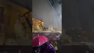La lluvia no detuvo la procesión en Ciudad Vieja, Sacatepéquez