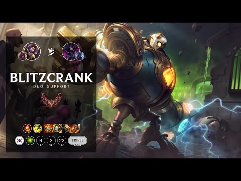 Blitzcrank Support vs Morgana - KR Grandmaster Patch 12.7