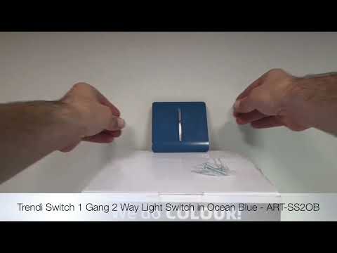 Unboxing the Trendi Switch 1 Gang 2 Way Chrome Rocker Light Switch in Ocean Blue - ART-SS2OB