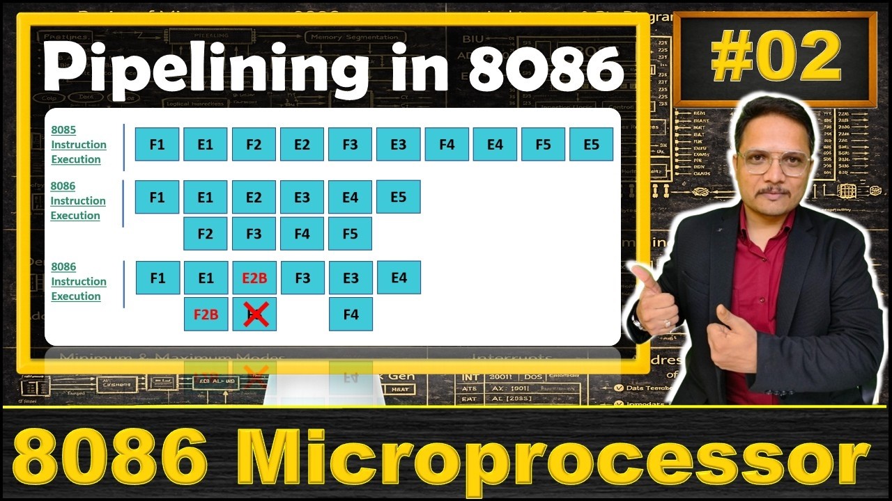 Pipelining in 8086 Microprocessor: Instruction Execution and Issues