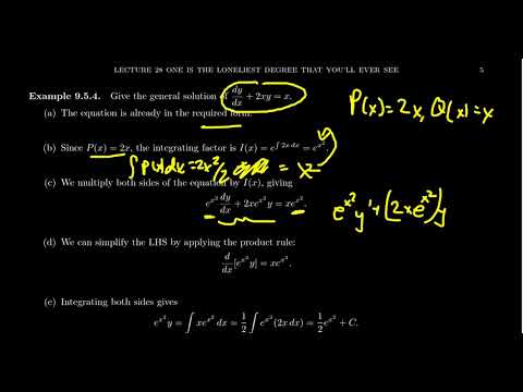 Linear Differential Equations and Integrating Factors
