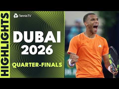Rublev Takes On Rinderknech; Medvedev, FAA & More In Action! | Dubai 2026 Quarter-Final Highlights