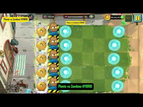 🌊🔥 PvZ 2 Power-Up Infinite - 5 Supercharged Plants VS 100 Bikini Buckethead Zombies Level 10! 😱⚔️