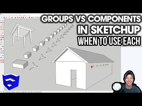GROUPS VS COMPONENTS in SketchUp - When to Use Each!