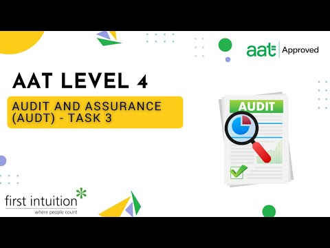 AAT Q2022 Level 4 Audit and Assurance (AUDT) - Task 3 - First Intuition