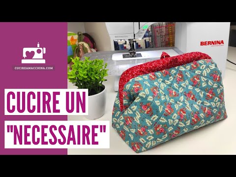How to sew a "necessaire" bag with a tubular metal closure