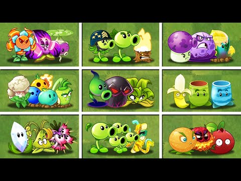 Random 20 Team 3 Plants Max Level - Which Team Plant Will Win? - PvZ 2 Team Plants