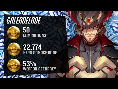 Gale Top 310 McCree - 50 elims! duo w/ Kephrii [ Overwatch Season 28 Top 500 ]