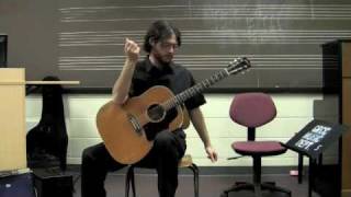 Andrew Bergeron at GRCC performing Breakfast in the Field by Michael Hedges