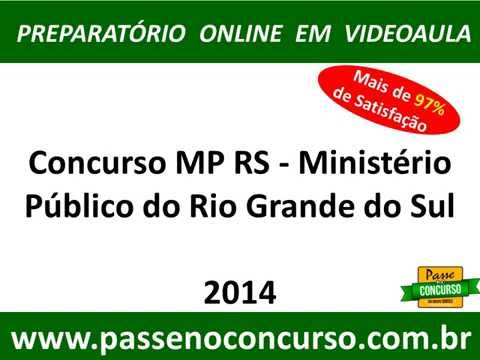 Concurso MP RS - Ministério Público do Rio Grande do Sul - Promotor de Justiça