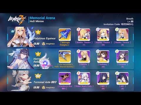 [HI3 SEA] - EX MA - SSS HoD 39933(Up 47920) - PE(S1 - S0) HRB (S0 - 1/4) TA - 3* Dudu