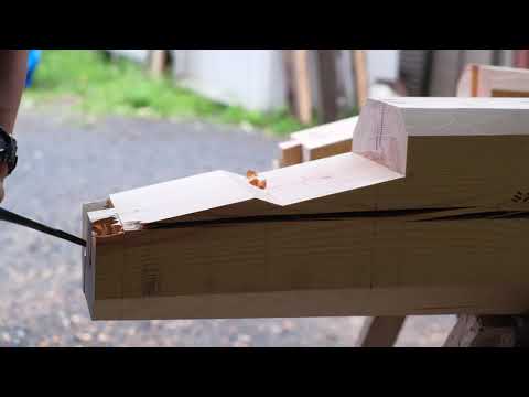 『大工の伝統技術』台持ち継ぎ Japanese Carpentry - Big Beams, Big Joinery
