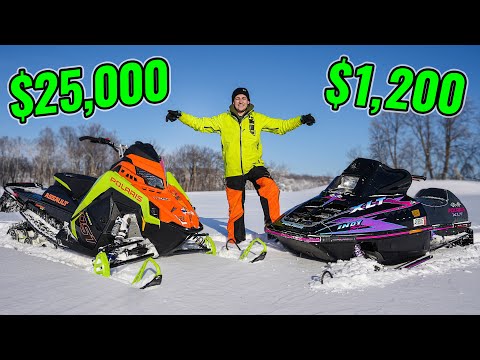 Cheap vs. Expensive Snowmobile Ditch Riding!