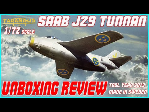 TARANGUS 1/72 SAAB J 29 A/B TUNNAN UNBOXING REVIEW