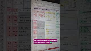 Plan Your Year in Seconds 📅 | Custom Digital Calendar That Works for ANY Year #StayOrganized #excel