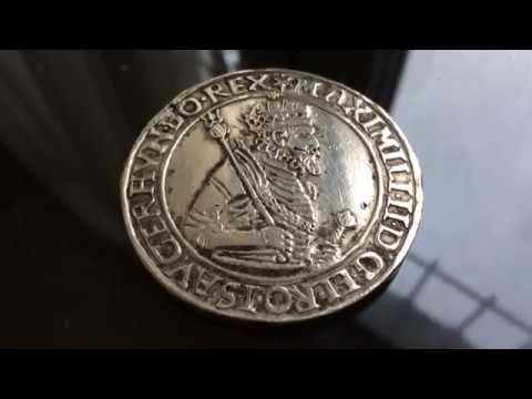 1574 Taler Maximilian II Silver Coin - Numismatics #coins