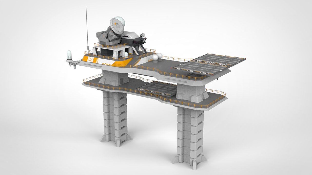 雷达平台2 3D 模型