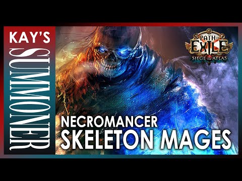 PoE 3.17 - Skeleton Mages Necromancer - Mapping/Bossing/Tanky - Siege of the Atlas - Archnemesis