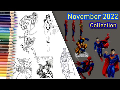 SUPERHEROES Coloring Page | Monthly Collection (November 2022)