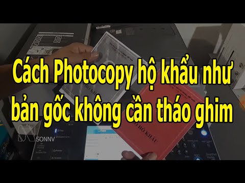 Photocopy hộ khẩu như bản gốc không cần tháo ghim trên máy  RICOH Aficio MP