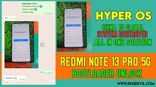 How to Unlock Bootloader Redmi Note 13 Pro ( Garnet ) | China to Global Rom Flash 💯