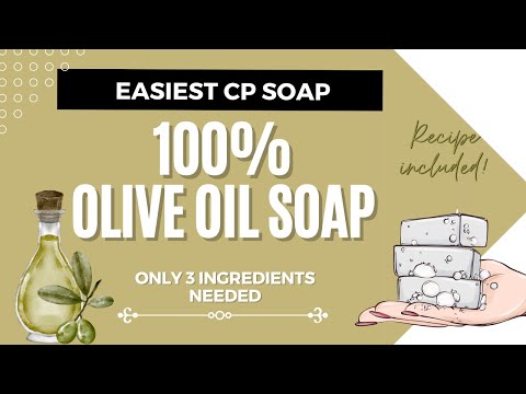 Easy beginner soap - 100% Olive Oil soap (CASTILE SOAP) #soapmaking #diy #howto