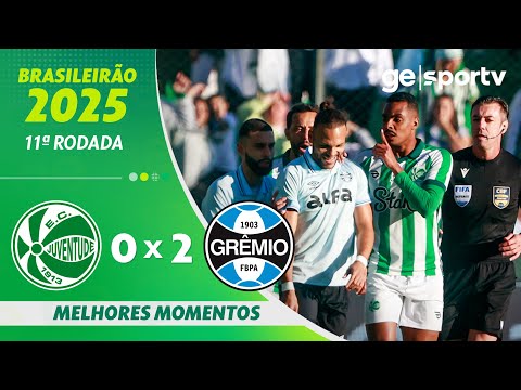 Gols e lances de Juventude-RS x Grêmio