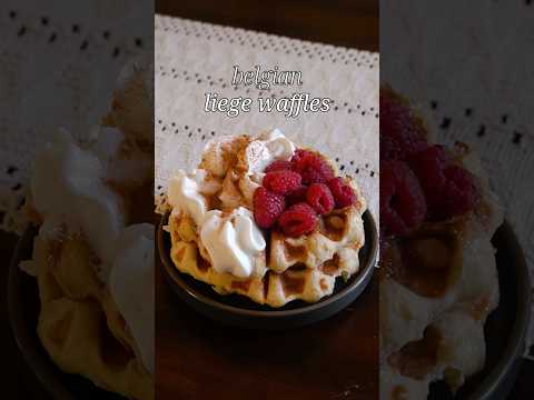 Belgian Liege Waffles #baking #breakfastrecipe #breakfastideas