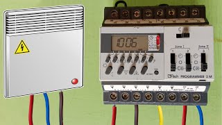 طريقة توصيل و برماجة جهازمبرمج التدفئة  |  Programmateur chauffage électrique