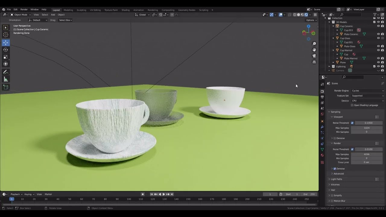 Cup and Plate 3D Model