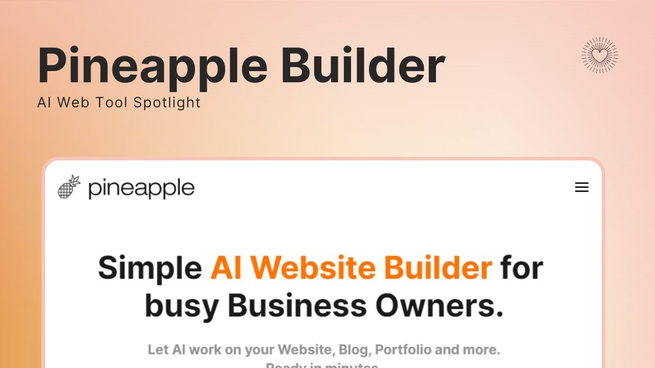 AI Revolution: Website Creation Tool Pineapple Builder