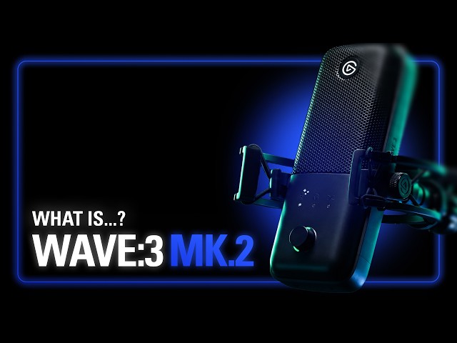 Micrófono Elgato Wave:3 MK.2 USB cardioide con DSP integrado y Clipguard 2.0 video