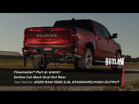 Flowmaster Outlaw 2025 RAM 1500 3.0-Liter Standard/High Output Cat-Back Dual Rear Exit (818197)