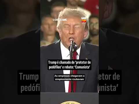 Homem interrompe discurso de Trump no Michigan e o chama de ‘protetor de pedófilo’