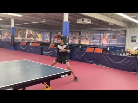 Butterfly Training Tips with Nandan Naresh - 3 point Forehand Loop Footwork