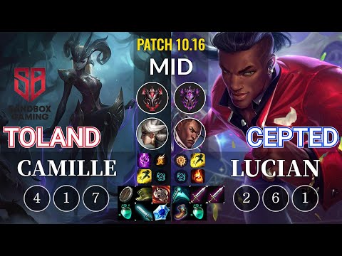SB TolanD Camille vs Cepted Lucian Mid - KR Patch 10.16