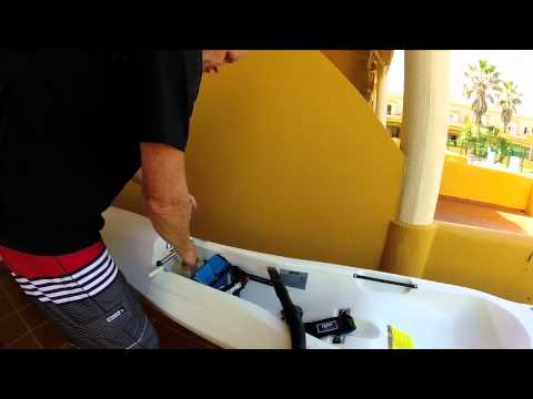 How to fix a surfski kayak with a vacuum cleaner.