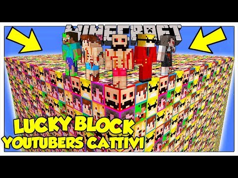 LA SFIDA DEI LUCKY BLOCK GIGANTI DEGLI YOUTUBER CATTIVI! - Minecraft ITA