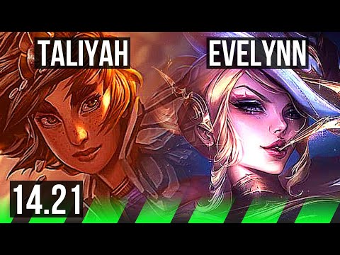 TALIYAH vs EVELYNN (JGL) | Comeback, Legendary | EUW Grandmaster | 14.21